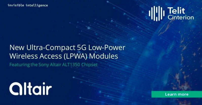 TELIT CINTERION EXPANDS 5G LPWA MODULE PORTFOLIO